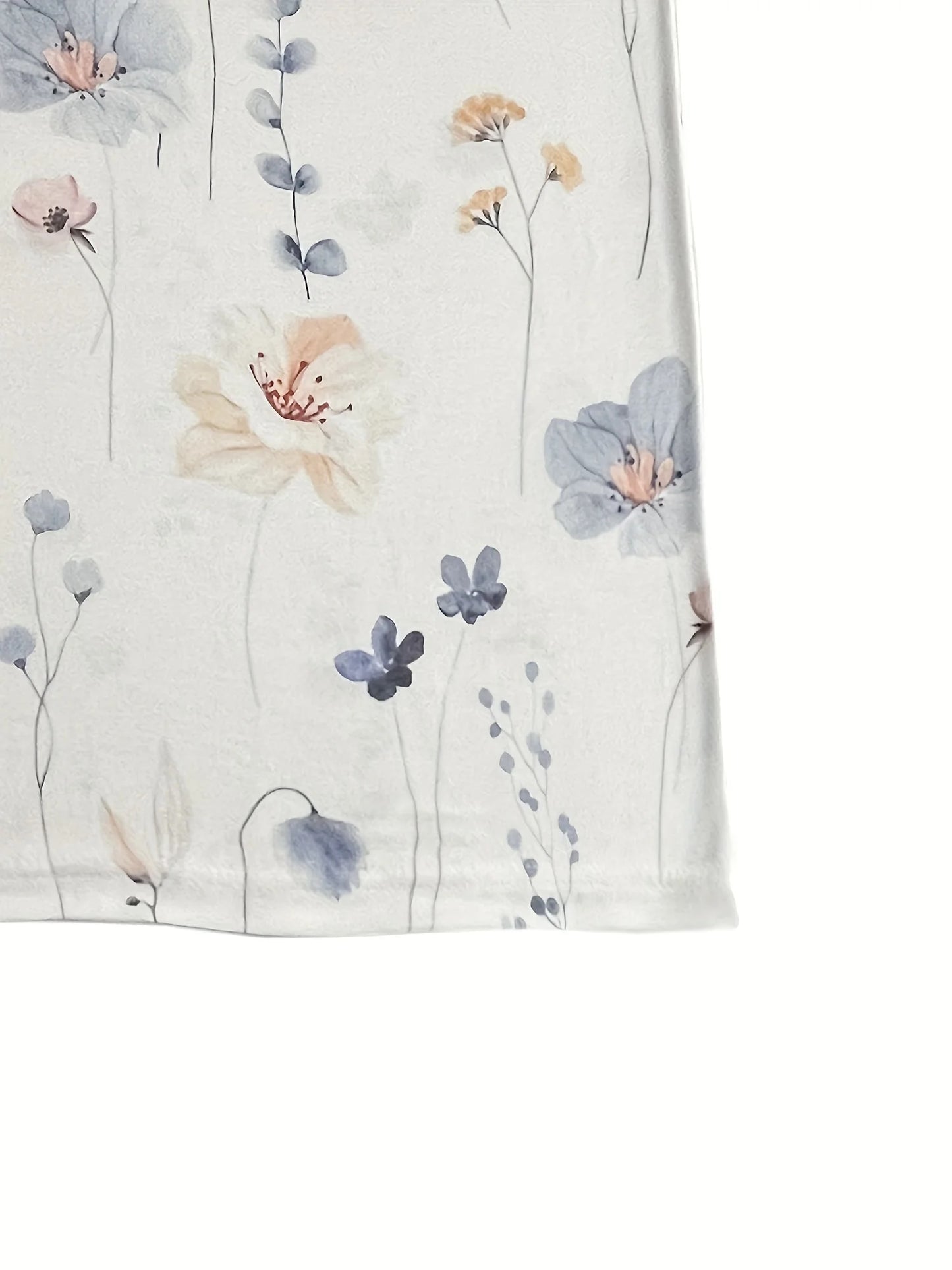 Camiseta de cuello redondo y manga larga con estampado floral