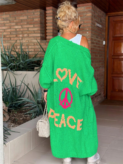 🎉 Cardigan LOVE & PEACE: Comfort, Stile e Positività! ✌️💛🌸