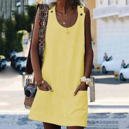 ABITO CORTO, SENZA MANICHE E CON TASCHE