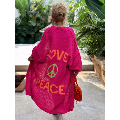 🎉 Cardigan LOVE & PEACE: Comfort, Stile e Positività! ✌️💛🌸