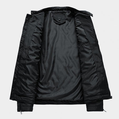 Chaqueta acolchada con cuello mao