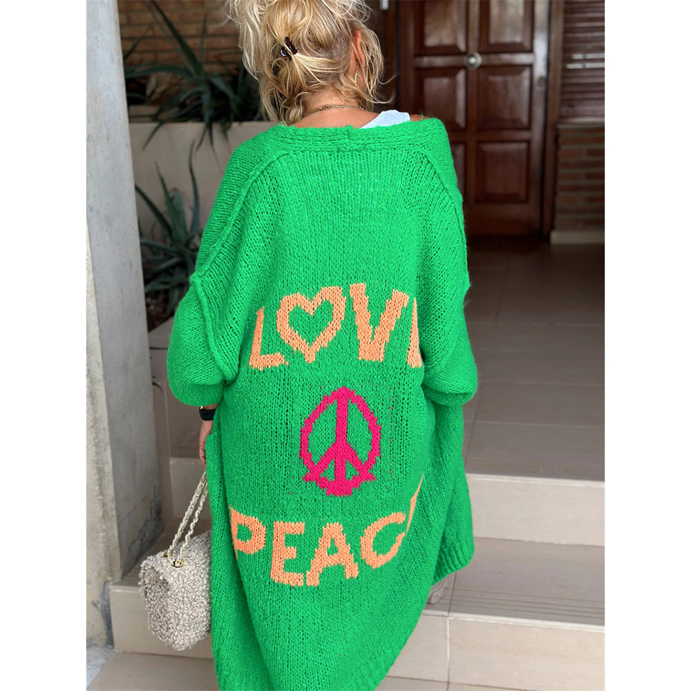 🎉 Cardigan LOVE & PEACE: Comfort, Stile e Positività! ✌️💛🌸