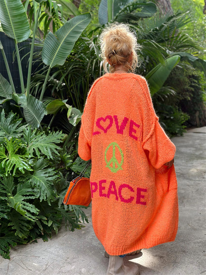🎉 Cardigan LOVE & PEACE: Comfort, Stile e Positività! ✌️💛🌸