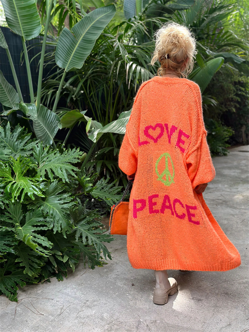 🎉 Cardigan LOVE & PEACE: Comfort, Stile e Positività! ✌️💛🌸