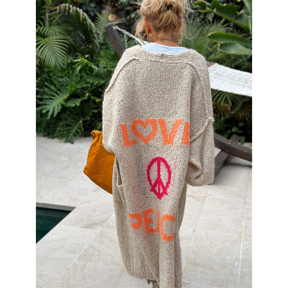 🎉 Cardigan LOVE & PEACE: Comfort, Stile e Positività! ✌️💛🌸