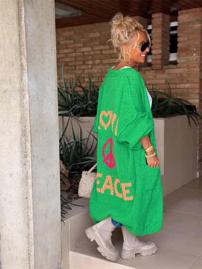 🎉 Cardigan LOVE & PEACE: Comfort, Stile e Positività! ✌️💛🌸