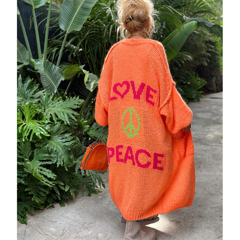 🎉 Cardigan LOVE & PEACE: Comfort, Stile e Positività! ✌️💛🌸