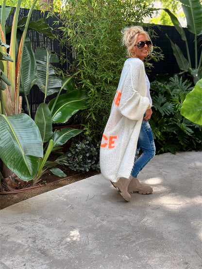 🎉 Cardigan LOVE & PEACE: Comfort, Stile e Positività! ✌️💛🌸