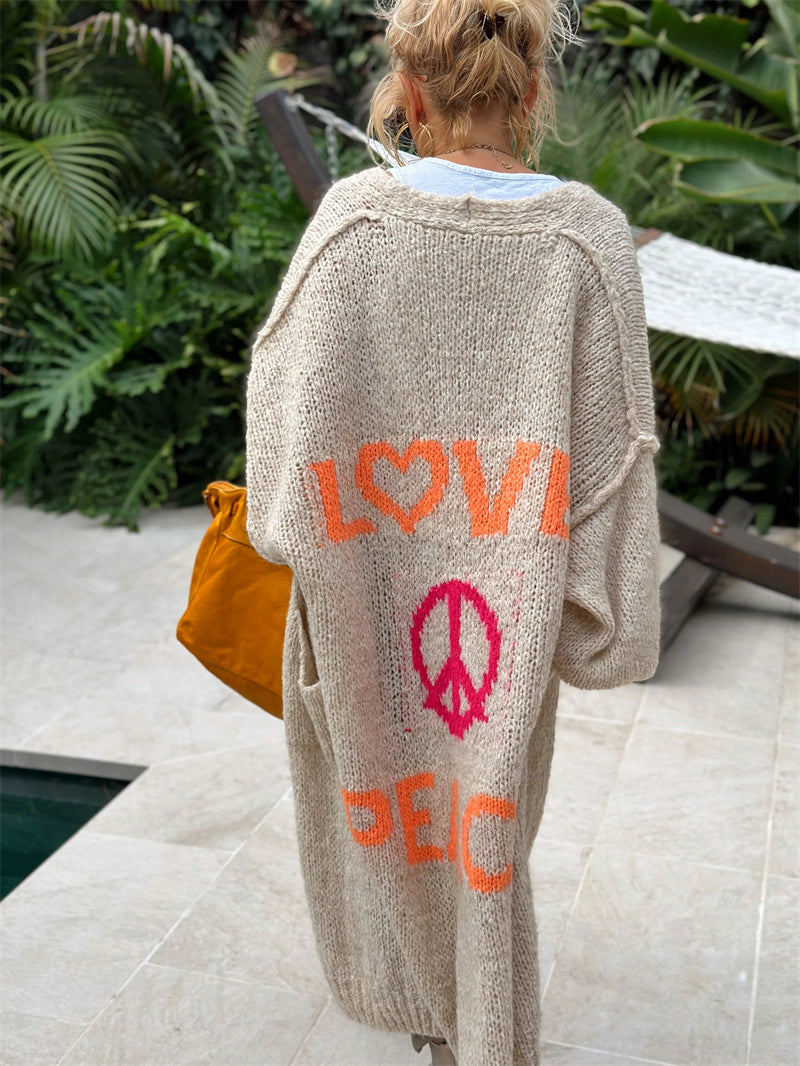 🎉 Cardigan LOVE & PEACE: Comfort, Stile e Positività! ✌️💛🌸