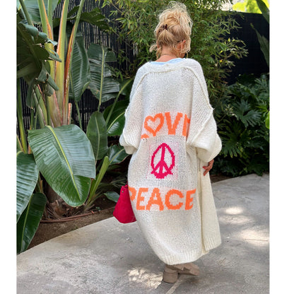 🎉 Cardigan LOVE & PEACE: Comfort, Stile e Positività! ✌️💛🌸