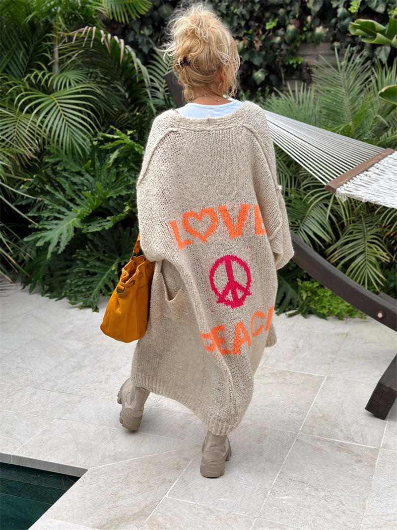 🎉 Cardigan LOVE & PEACE: Comfort, Stile e Positività! ✌️💛🌸