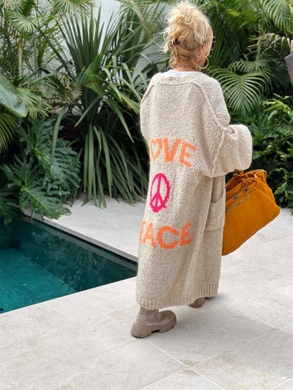 🎉 Cardigan LOVE & PEACE: Comfort, Stile e Positività! ✌️💛🌸