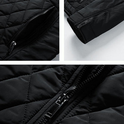 Chaqueta acolchada con cuello mao